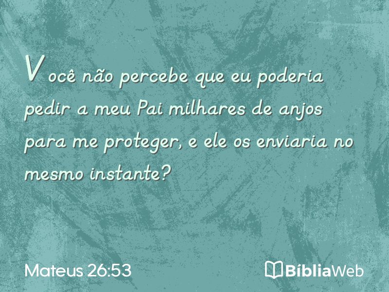 Mateus 26:53 em imagem para compartilhar