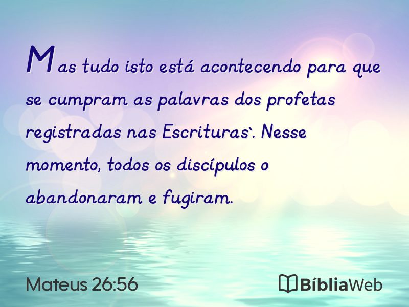 Mateus 26:56 em imagem para compartilhar