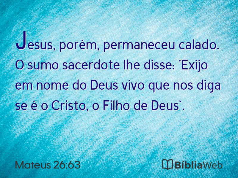 Mateus 26:63 em imagem para compartilhar