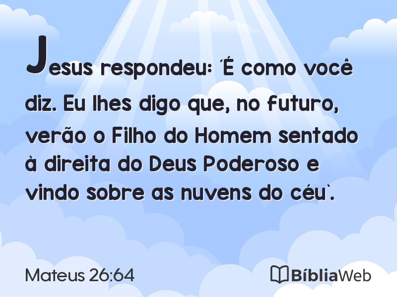 Mateus 26:64 em imagem para compartilhar
