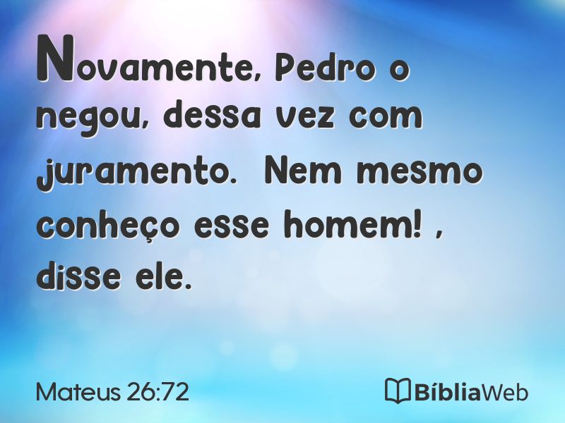 Mateus 26:72 em imagem para compartilhar