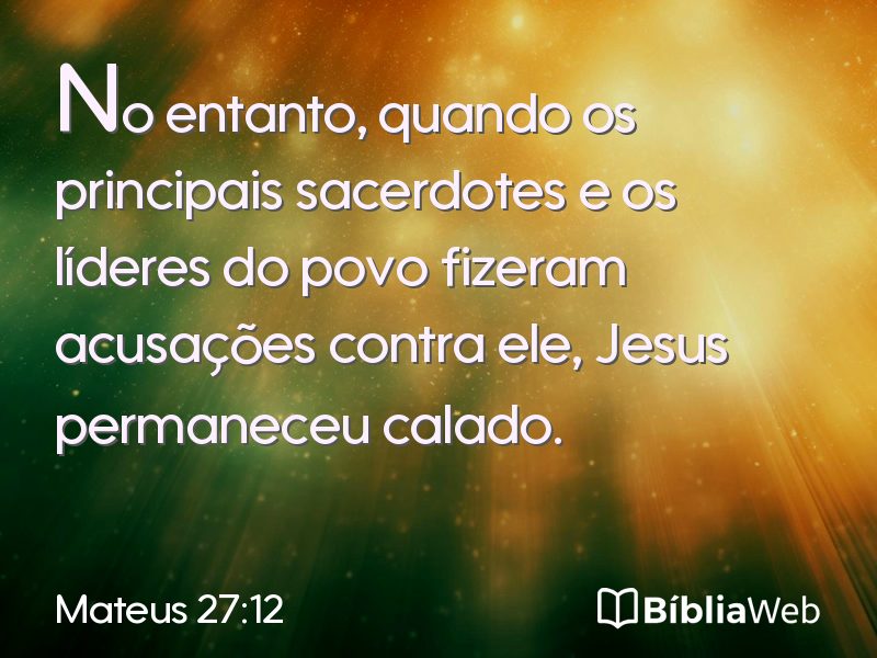 Mateus 27:12 em imagem para compartilhar