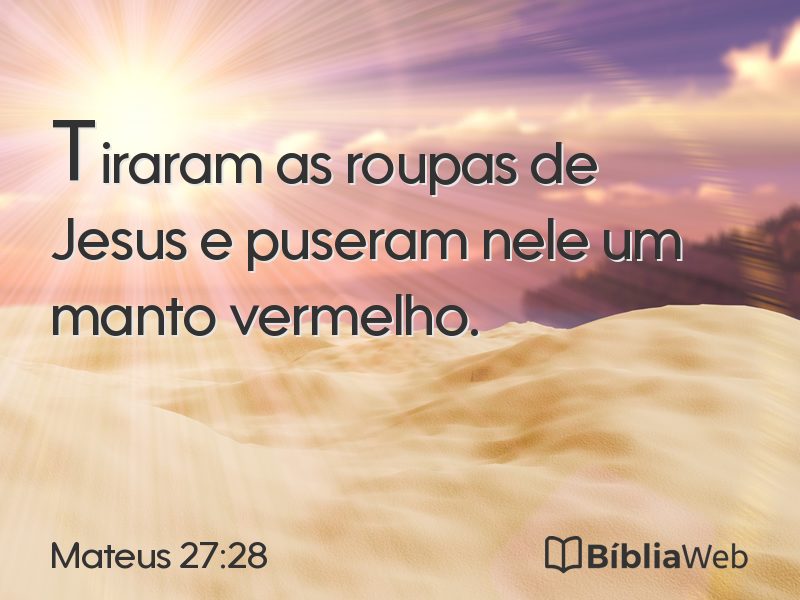 Mateus 27:28 em imagem para compartilhar