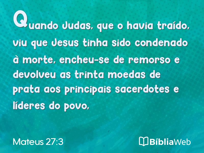 Mateus 27:3 em imagem para compartilhar