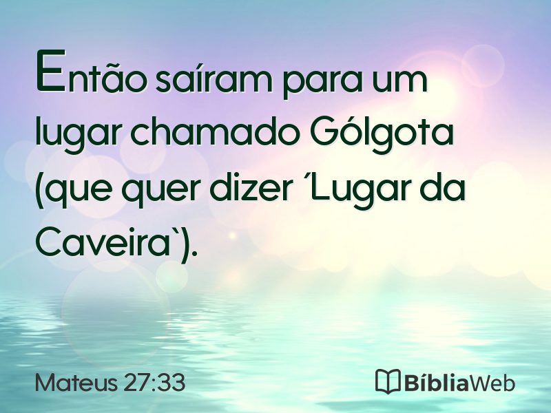 Mateus 27:33 em imagem para compartilhar