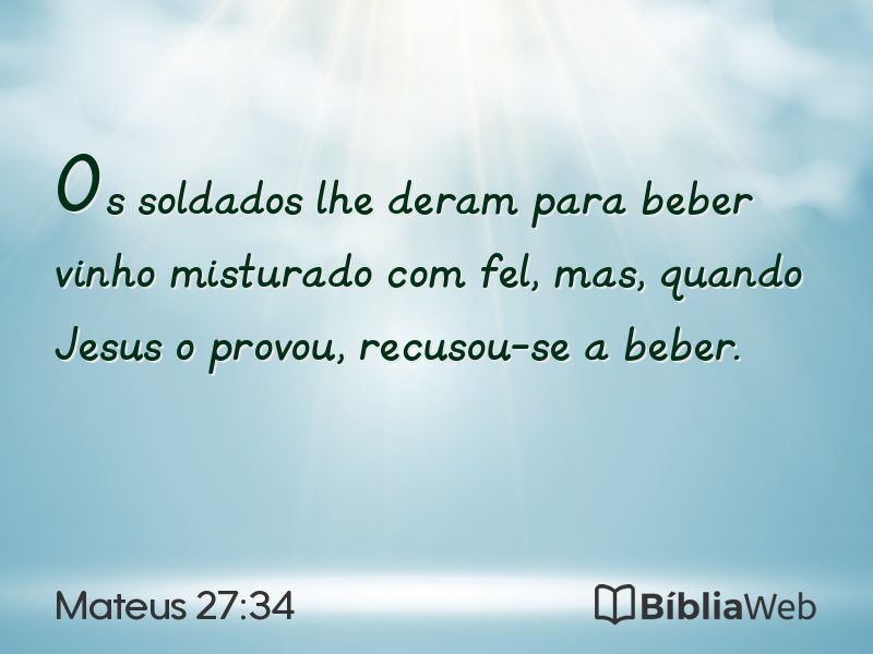 Mateus 27:34 em imagem para compartilhar