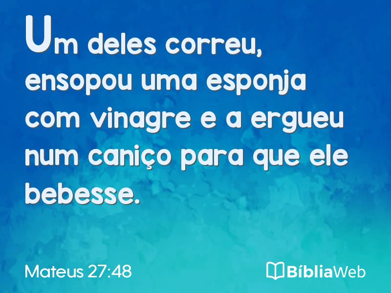 Mateus 27:48 em imagem para compartilhar