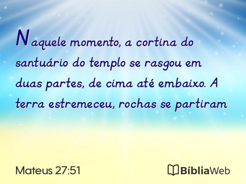 Mateus 27:51 em imagem para compartilhar