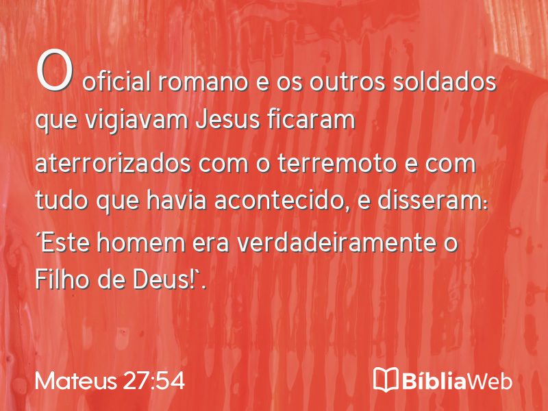 Mateus 27:54 em imagem para compartilhar
