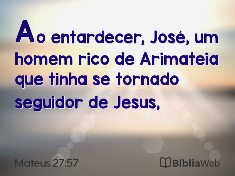 Mateus 27:57 em imagem para compartilhar