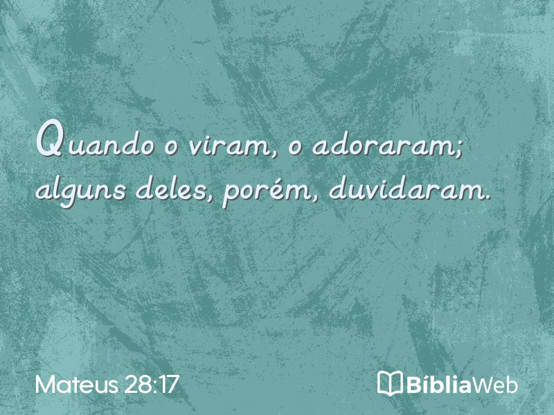Mateus 28:17 em imagem para compartilhar
