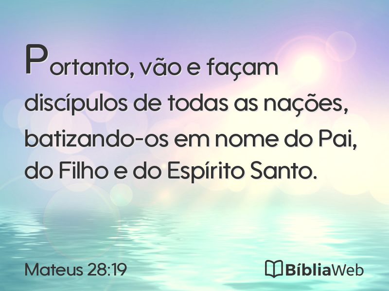 Mateus 28:19 em imagem para compartilhar
