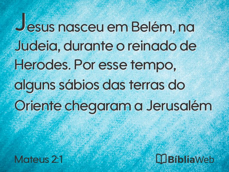 Mateus 2:1 em imagem para compartilhar