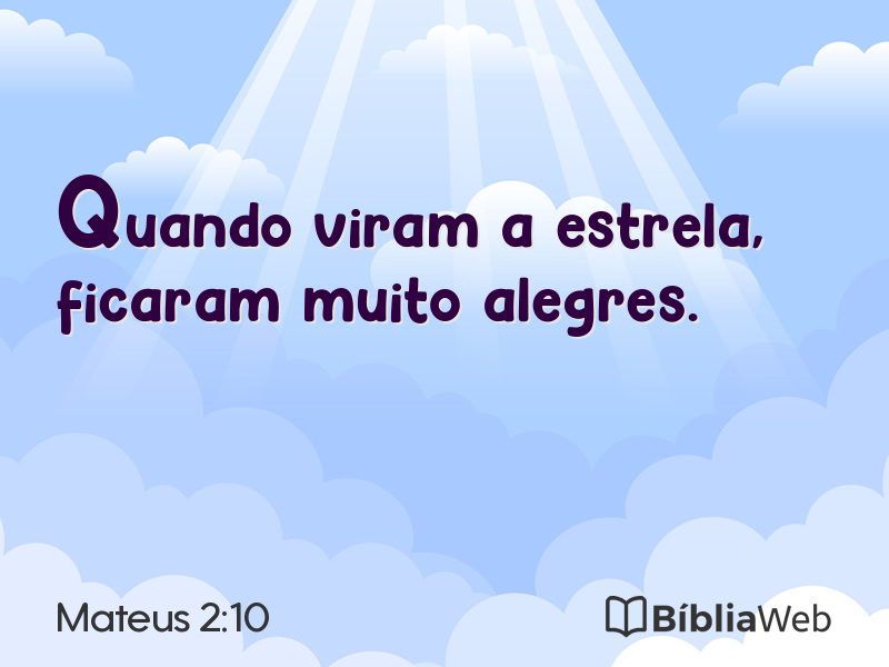 Mateus 2:10 em imagem para compartilhar