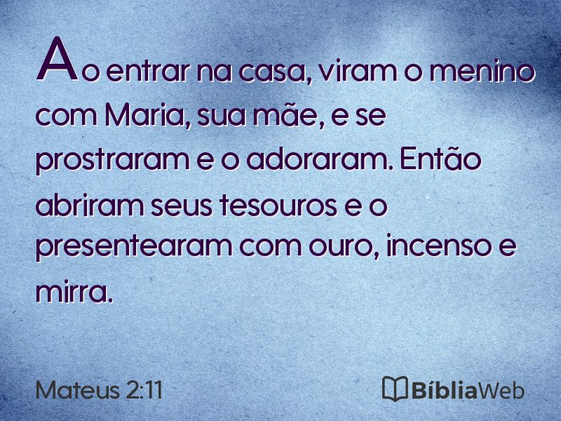 Mateus 2:11 em imagem para compartilhar