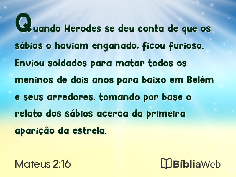 Mateus 2:16 em imagem para compartilhar