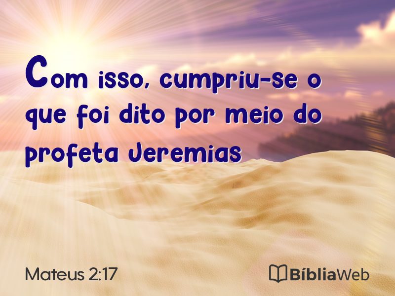 Mateus 2:17 em imagem para compartilhar