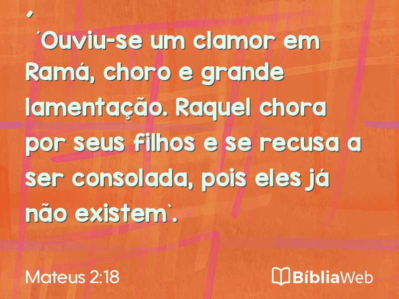 Mateus 2:18 em imagem para compartilhar