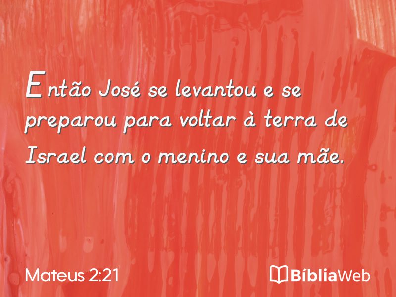 Mateus 2:21 em imagem para compartilhar