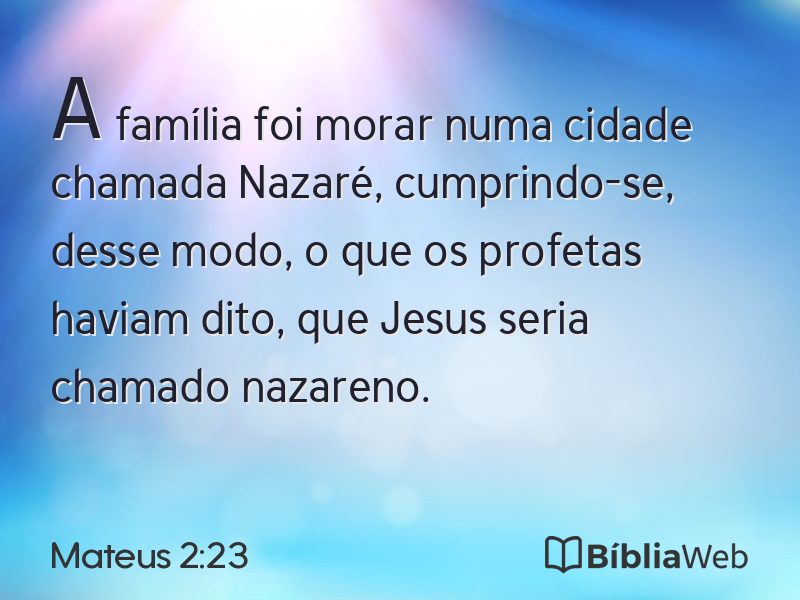 Mateus 2:23 em imagem para compartilhar