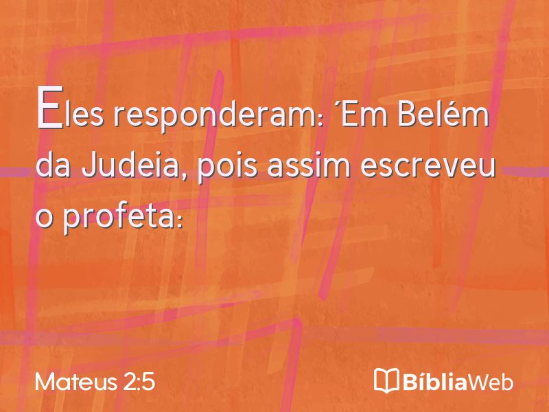 Mateus 2:5 em imagem para compartilhar
