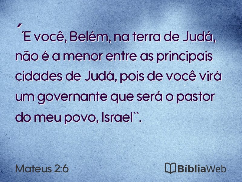 Mateus 2:6 em imagem para compartilhar