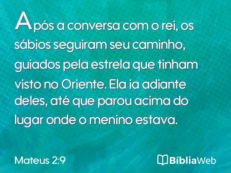 Mateus 2:9 em imagem para compartilhar