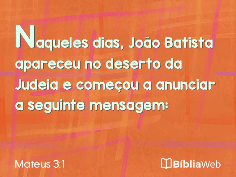 Mateus 3:1 em imagem para compartilhar