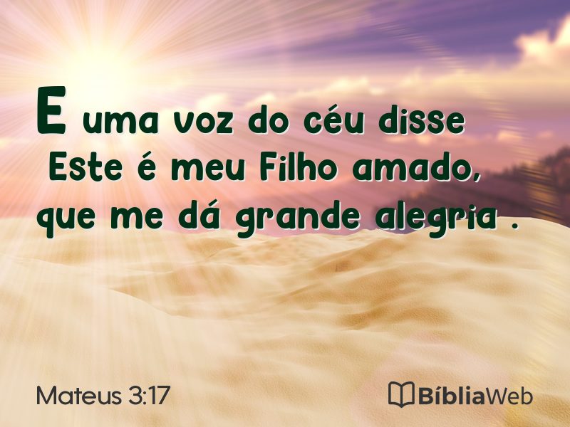 Mateus 3:17 em imagem para compartilhar