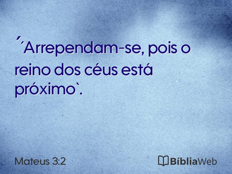 Mateus 3:2 em imagem para compartilhar