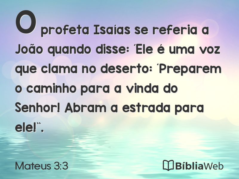 Mateus 3:3 em imagem para compartilhar