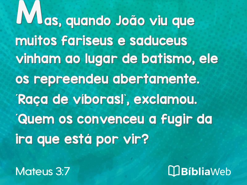 Mateus 3:7 em imagem para compartilhar