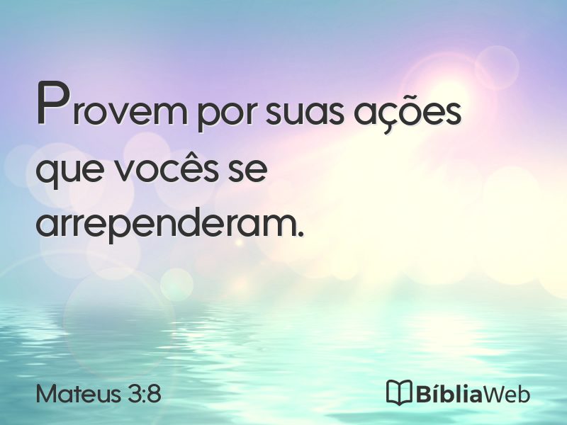 Mateus 3:8 em imagem para compartilhar