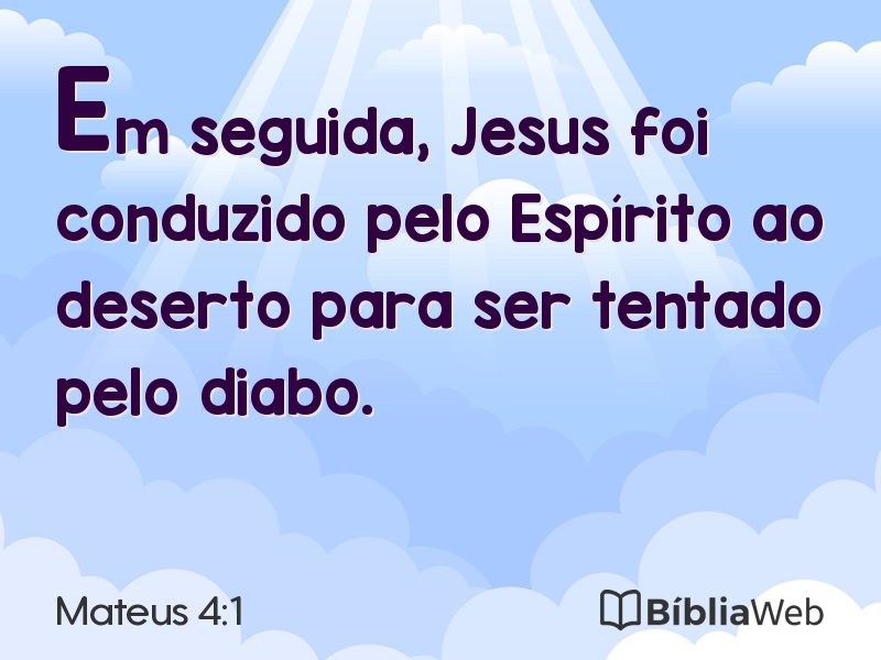 Mateus 4:1 em imagem para compartilhar