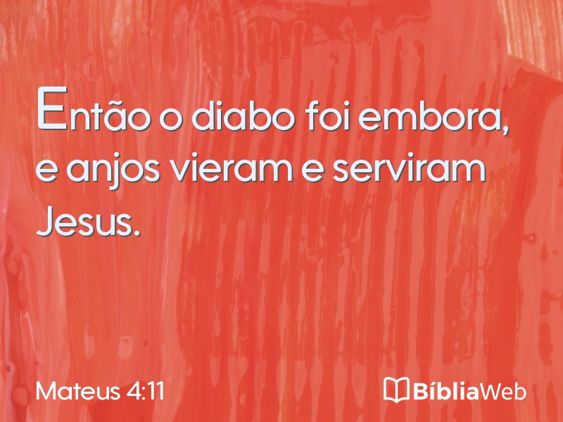 Mateus 4:11 em imagem para compartilhar