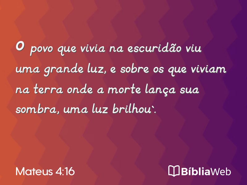 Mateus 4:16 em imagem para compartilhar