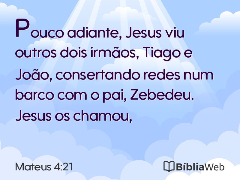Mateus 4:21 em imagem para compartilhar