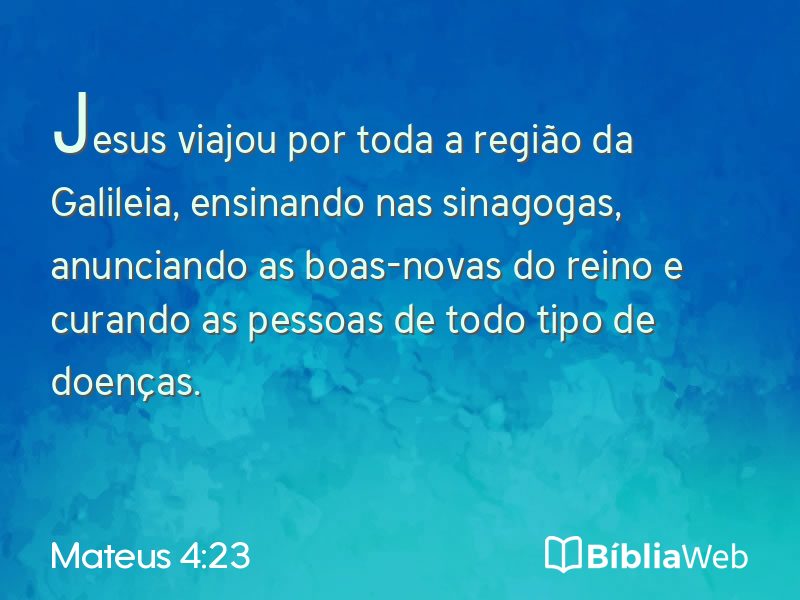 Mateus 4:23 em imagem para compartilhar