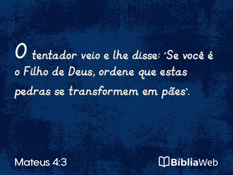 Mateus 4:3 em imagem para compartilhar