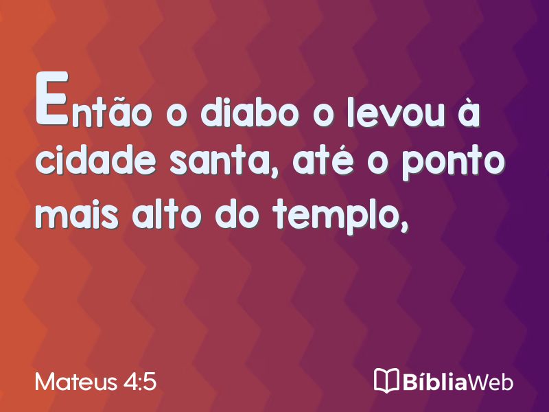 Mateus 4:5 em imagem para compartilhar