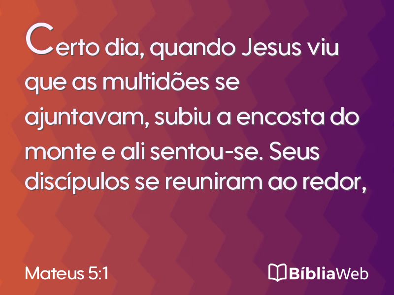 Mateus 5:1 em imagem para compartilhar
