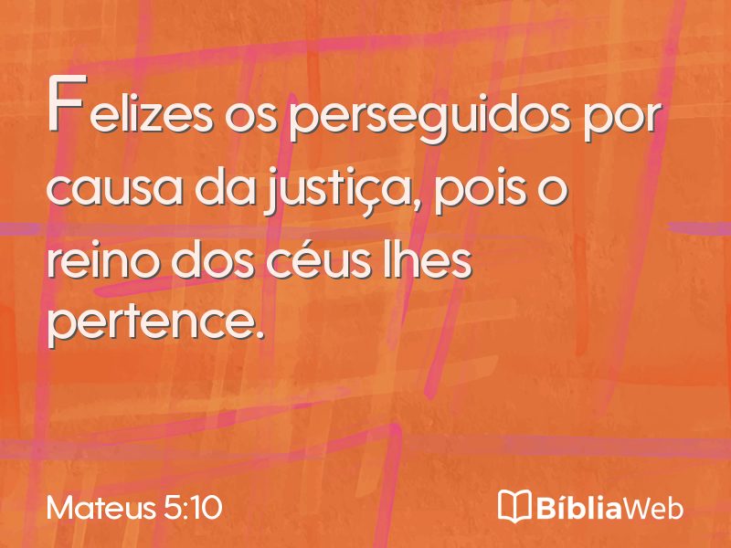 Mateus 5:10 em imagem para compartilhar