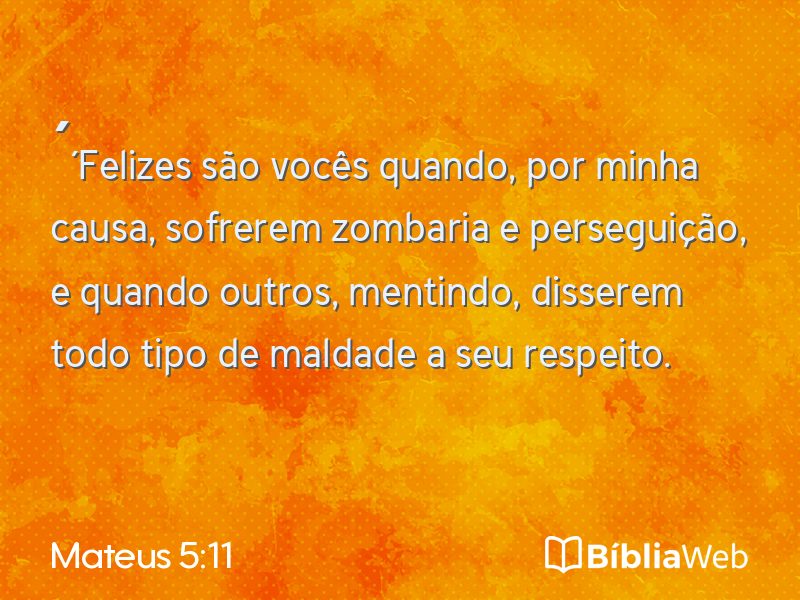 Mateus 5:11 em imagem para compartilhar