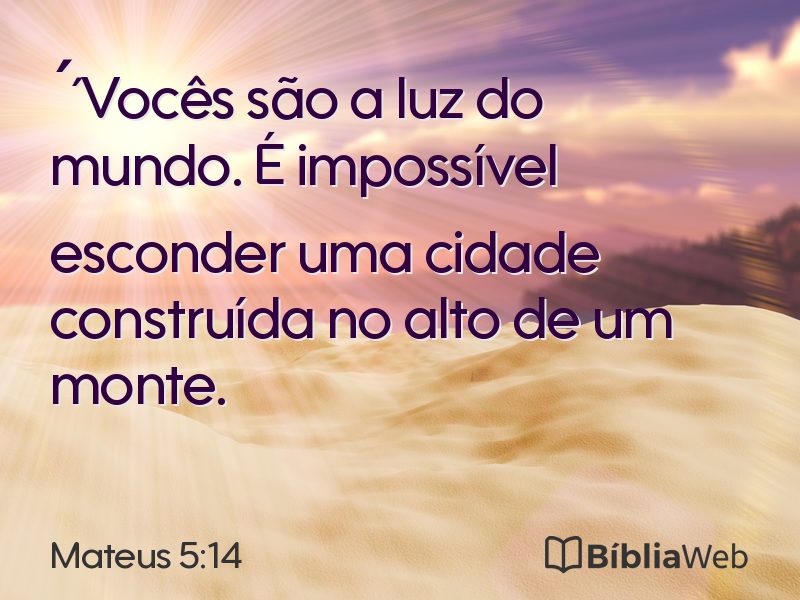 Mateus 5:14 em imagem para compartilhar