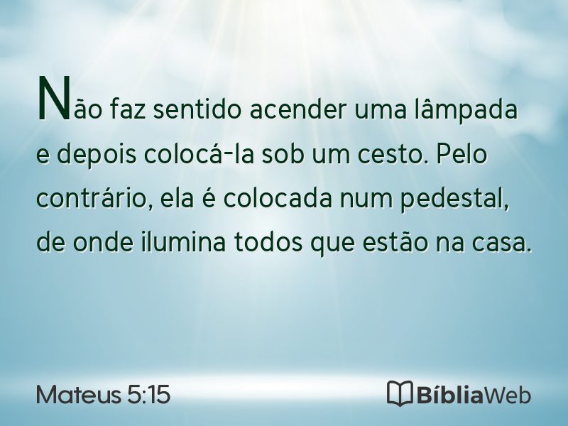 Mateus 5:15 em imagem para compartilhar