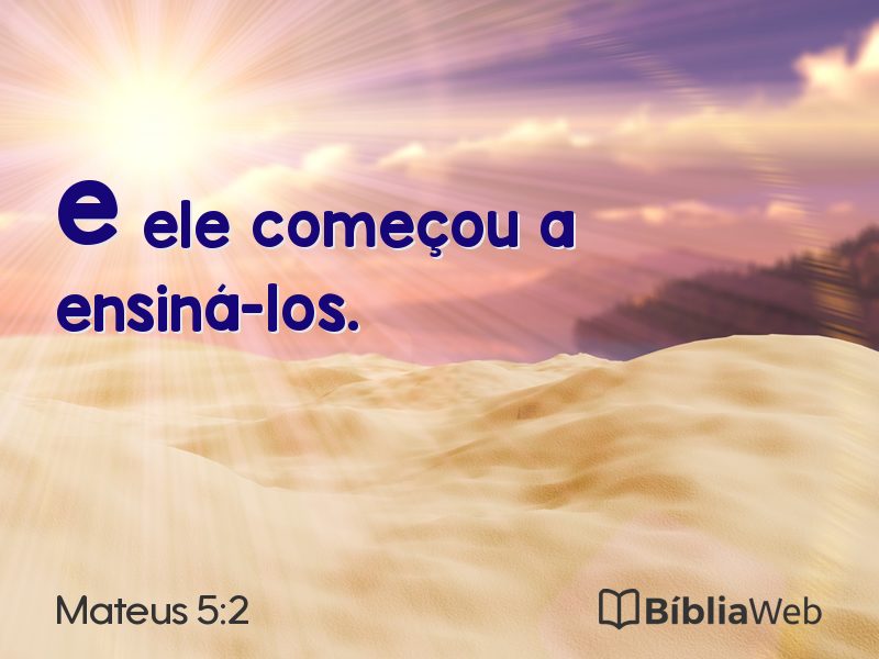 Mateus 5:2 em imagem para compartilhar