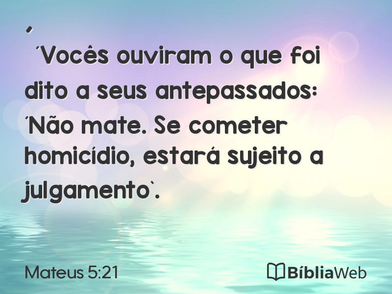 Mateus 5:21 em imagem para compartilhar