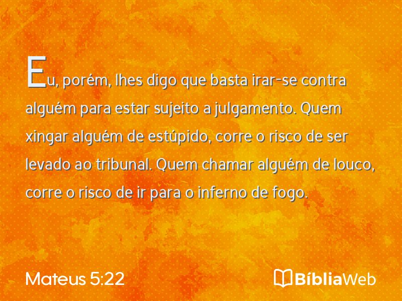 Mateus 5:22 em imagem para compartilhar