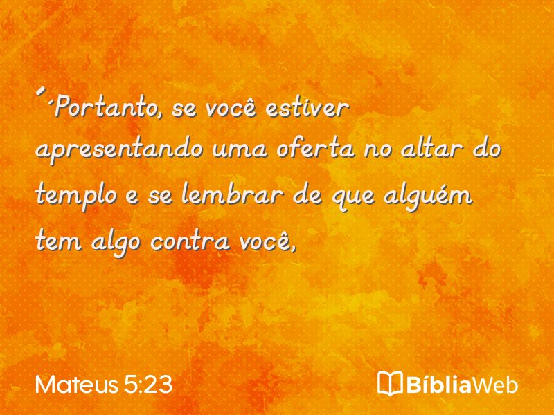 Mateus 5:23 em imagem para compartilhar