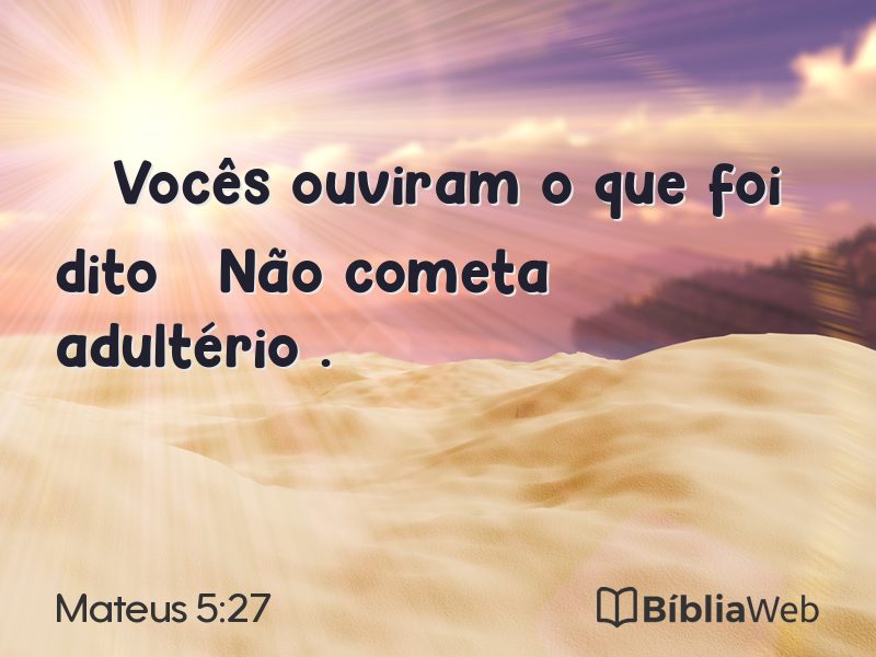 Mateus 5:27 em imagem para compartilhar
